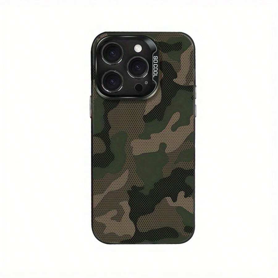 1 pieza Funda de teléfono con estampado de camuflaje estilizado, IMD láser con bordes suaves y parte posterior dura, de alta calidad, compatible con modelos de Apple 17/17Pro/17Promax/16/16Plus/16Pro/16ProMax/15/15Plus/15ProMax/14/14Plus/14Pro/14ProMax, 13/13Pro/13ProMax, 12/12Pro/12ProMax, 11/11Pro Max - Multicolor - Ver 1