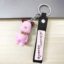 1pc Cartoon Bow Tie Bear Keychain, Suitable For Men And Women, Teddy Bear Keychain, Car Key, Cute Bag/Phone Charm, Back To School Gift, Valentine's Day Gift - Multicolor - View 11