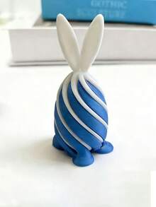 1个3D打印螺旋减压玩具，迷你兔子蛋，触感兔子蛋，复活节礼物摆件，派对小礼物，创意小礼物 - 彩色 - 查看 19