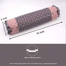 Almohada de trigo sarraceno de cuello redondo almohada cervical para dormir de lado y espalda con funda extraíble lavable 16 x 4 pulgadas gris - Gris - Ver 3