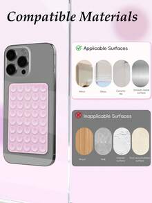 1PC/2PCS Multi-Color Strong Silicone Phone Case, Double-Sided 80 Suction Cups Stand - Hands-Free Selfie/Video Stand, Suitable For IPhone And Android Phones, Birthday Gift, Phone Stand For Family And Friends, Phone Accessories - Multicolor - View 6