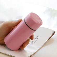 1个迷你口袋保温水瓶，不锈钢材质，便携旅行水杯 - 彩色 - 查看 12