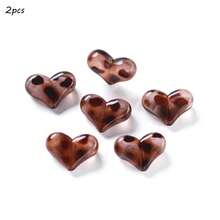 新款豹纹亚克力散珠心形星形透明直孔DIY手机链串珠材料 - 彩色 - 查看 18