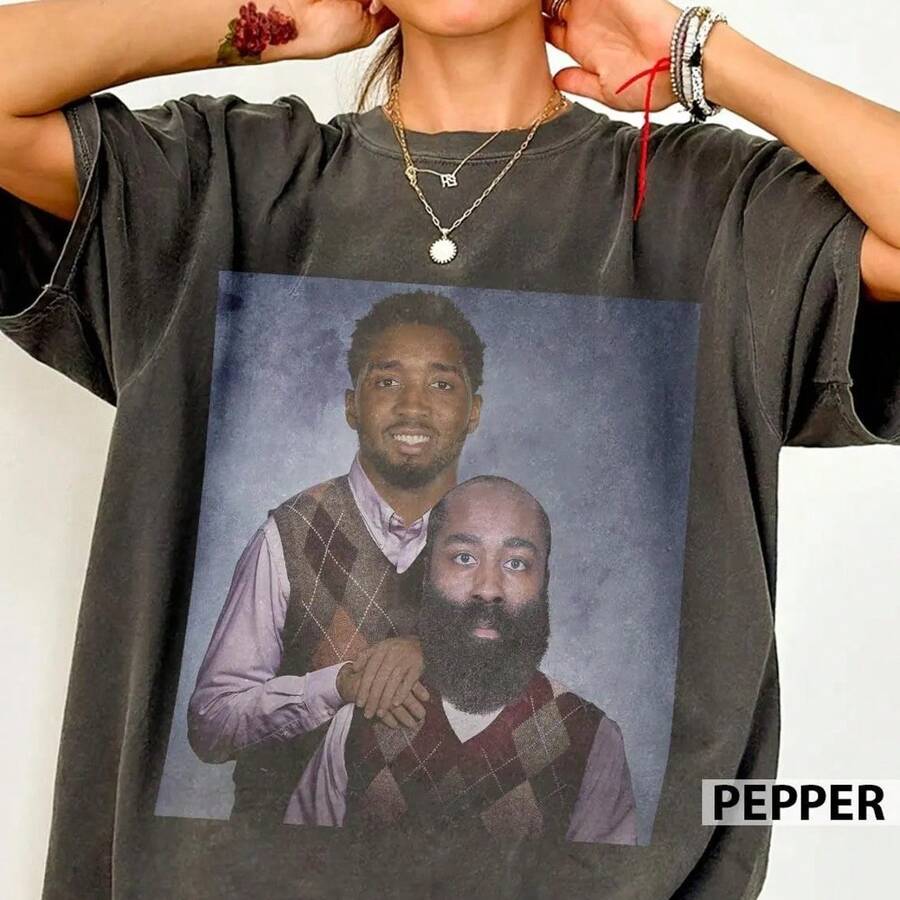 Donovan Mitchell Harden Basketball  Shirt, Cleveland Step Bros Basketball Funny Gift - Black - View 1