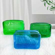 Neon Pouch Small, Makeup Bag, 7"X2.3"X4.7" Size TSA Approved Toiletry Bag, Clear Travel Bags For Toiletries, Clear Cosmetic Bag For Women And Men Small (Transparent (Black Bone)) - 粉紅色的 - 查看 4