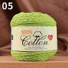 3-Pack Premium 100% Cotton Yarn, Soft & Cozy, Suitable For Handmade Sweaters, Scarves, Hats, Jackets, Vests, Shawls, Cushions, Etc. 3 Skeins X 75g = 225g - 75g Cotton - View 4