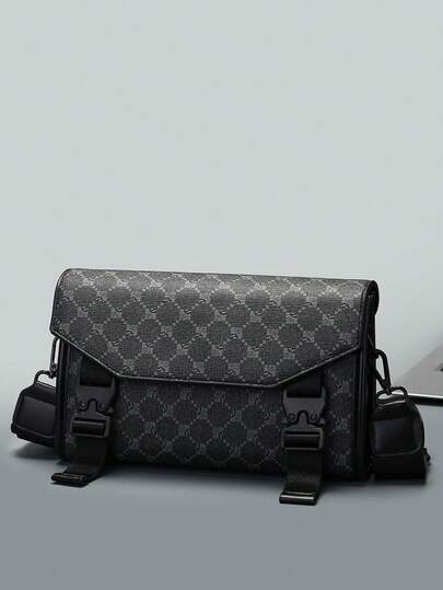 Men's Small Messenger Bag, Flap Cover Casual Crossbody Satchel Suitable For Commuting And Travel, Father's Day Gift, Back To School