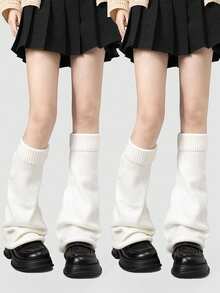 1双女式纯色喇叭踝袜套 - 黑色 - 查看 14