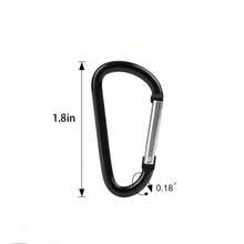 50pcs Aluminum Alloy D-Ring Carabiners, Spring Gate Clips, Small Outdoor Camping Keychain, Durable & Reliable - Multicolor - View 3