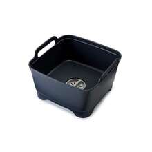 Joseph Joseph WashandDrain Barreño Fregadero para Vajilla Cubo Lavado/Escurridor de Platos con Asas y Tapón de Drenaje en Plastico Capacidad 9 Litros Gris - Blanco - Ver 3