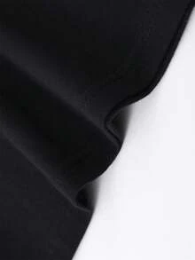 Spider Graphic Tee, (220g  100 Percent Cotton T-Shirt), Inner Clothing T-Shirt Fashionable Men's And Woman Cotton T-Shirt, A Perfect Surprise Gift For Family And Friends, Men's Shirts, Men's Summer T-Shirt, Holiday Gift, Ideal Present. - 黑色 - 查看 5