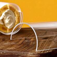 1pc Clear Acrylic Cake Roll Shaper, U Shape Swiss Roll Cake Mold Long Roll Dessert Making Tool For Baking, Semi-Circular Cake Mold Holder - Multicolor - View 6