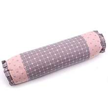 Almohada de trigo sarraceno de cuello redondo almohada cervical para dormir de lado y espalda con funda extraíble lavable 16 x 4 pulgadas gris - Gris - Ver 8