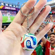 2-Piece Keychain Set -  2026 World Cup Trophy Keychain Pendant.World Cup Souvenirs, World Cup Footballs, Fan Merchandise, Exclusive Fan Cheering Decorations, Fan Event Gifts, World Cup Pendants.The Best Gift Or Souvenir For Friends Or Loved Ones. - 2 Pieces Of World Cup Trophy Chain + Football Chai - View 5