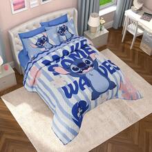 PROVIDENCIA Disney Stitch Waves Double Quilt - Royal Blue - View 9