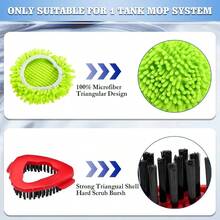 4 Pack Spin Mop Replacements Compatible Oceda EasyWring 1 - System, Microfiber Spin Mop Refills 1 Mop Scrub Brush+ 1 Mop Base+ 4 Pack Cleaning Floor Mop Green) - 4 個綠色拖把頭 + 1 個刷子 + 1 個底座 + 適用於 1 個水箱 - 查看 4