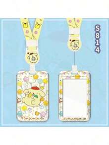 SANRIO 两件套【卡套+挂绳】，挂绳证件套 - ABS材质，防丢挂绳带保护套 - 可爱卡通设计，男女通用，可轻松拉伸，适用于工作、通勤、餐卡、学生证等场合。 - 多色 - 查看 14