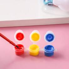 1set/Random Fluid Bear Keychain, DIY Graffiti Painting Material Kit, Pigment + Spoon + Bear + Brush Packed In Bag/Box, Creative Handmade Bear Toy, Painting Set Back To School,Mother's Day,Mom's Gift,Back To School,School Supplies - Randomly Painted Bear - View 7