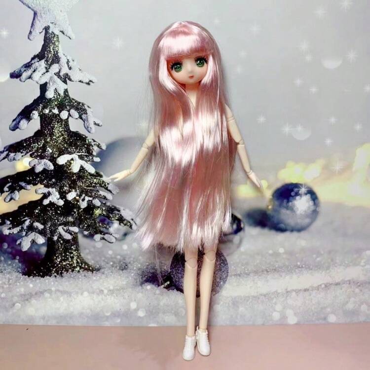 11.81英寸动漫风格时尚BJD娃娃，关节灵活 - 完美可爱蛋糕造型收藏品，可定制BJD娃娃，精致的生日、新年、复活节、圣诞节礼物 - 彩色 - 查看 20