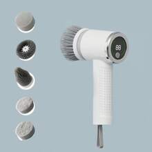 Bàn chải vệ sinh xoay sạc điện, bàn chải điện không dây dùng để làm sạch gạch lát phòng tắm và nhà bếp với màn hình LED, 2 chế độ tốc độ, 7 đầu làm sạch thay thế, tay cầm có thể điều chỉnh và tháo rời, dung lượng pin: 2000mAh. - Mẫu cầm tay cổ điển - Xem 9