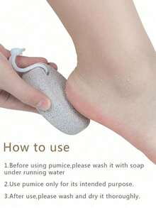 1pc/3pcs Natural Pumice Stone Foot Scrubber, Volcanic Rock Foot Care Tool For Removing Calluses & Dead Skin - White & Red Foot Scrub Stone/Foot Wash Stone/Foot Scrubber - One Size Fits All - View 3