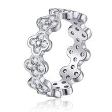 1 chiếc nhẫn hình hoa màu bạc, hợp kim đồng đính đá, đa năng phù hợp đeo hàng ngày và dự tiệc cho nữ. - Bạc - Xem 6