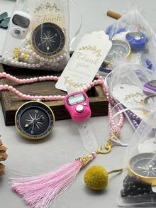 5-In-1 Holiday Gift Set: Electronic Ring Counter, Compass, Faux Pearl, Wedding Greeting Card, Gift Bag Packaging, Ideal For Holiday Gifts - 5-in-1 Set - View 8