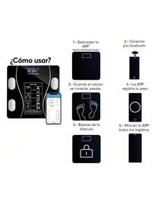 Smart Body Fat Scale For Home Use, Accurate Electronic Scale For Measuring Weight And Human Health, Data Synchronization With The APP, Body Fat Measurement And Weight Loss Scale. - A - View 10