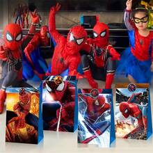 12pcs Marvel Avengers: Spider Man Gift Candy, Kraft Paper Flat Mouth Bag, 12 Pieces, Send Candy, Give Gifts, Holiday Supplies - Multicolor - View 1