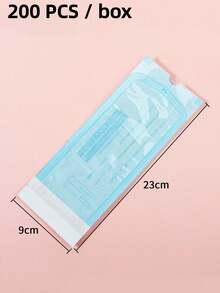 400/200/50/20pcs/Pack 90*230mm Disposable Nail Tool Sterilization Bags, Suitable For Nail Drill Bits, Sanding Strips, Steel Pushers, Etc., With Self-Sealing, Sterilization Indicator, Nail Supplies, Nail Tools, Nail Art Tools, Nails, Nail Tools (Suitable For Nail Extensions) - Blue and White - View 15