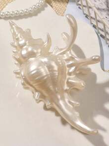 Hair Clips 1pc Boho Elegant Ocean Series Design Sweet Fantasy Fairy Hair Claw Comb, Versatile Costume Party, Spring/Summer Hair Accessories Elegant Claw Clips, School Stuff, College Autumn Accessories Fall Winter Vacation Outfits Woman - 米色 - 查看 4