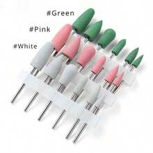 6pcs Professional Nail Drill Bit Set, For Removing Cuticles And Polishing, Silicone Nail Drill Bits With Russian And Japanese Style - Multicolor - View 4