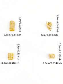 90 chiếc kẹp tóc phong cách Bohemian cổ điển, kẹp tóc kim loại phù hợp cho kiểu tóc tết, trang trí tóc tết đa dạng, phụ kiện tóc cho bé gái. - Vàng - Xem 3