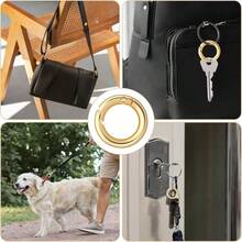 5/10/20pcs Metal Spring Snap Hooks, One-Click Open/Close Anti-Lost Key Chain, Outdoor Camping Backpack Hanging Accessories, Wear-Resistant Rust-Proof Metallic Quick Clips - Multicolor - View 7