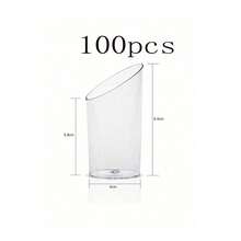 50/30/20/10个装透明塑料斜角杯，布丁果冻冰淇淋杯，甜点杯，派对婚礼餐饮用品食品容器，迷你甜点开胃菜杯，餐厅迷你开胃菜盛放杯，适用于派对、婚礼、餐饮、冰淇淋、布丁和食品容器，厨房用品 - 透明 - 查看 17