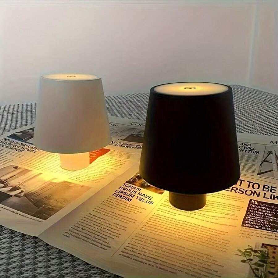 1个无线瓶灯，可充电LED便携式台灯，3种颜色可选，可调光，触摸控制，适用于户外、餐厅、卧室和家居装饰 - 多色 - 查看 1