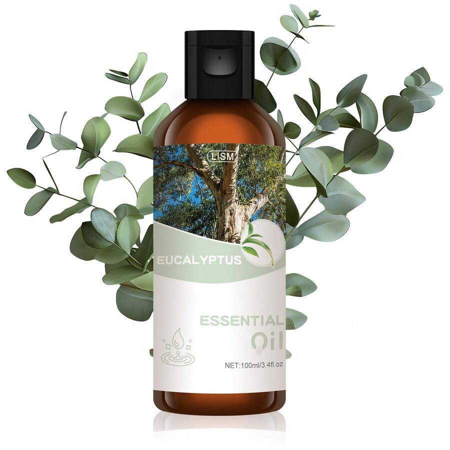 LISM 100ml/3.4oz, 30ml/1.0oz Eucalyptus Essential Oil, Suitable For Aromatherapy Diffuser, Humidifier, Handmade Soap/Candle Making, Unisex, Ideal Gift - Eucalyptus Oil - View 1