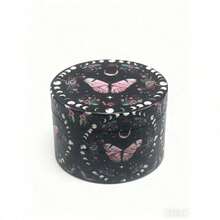 1pc Random Style Green Butterfly Pattern Powerful Grinder, Portable Mini Metal Herb Grinder And Kitchen Spice Mill, Christmas & Halloween Gift - Multicolor - View 9