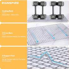Rainspire - Estante de refrigeración de acero inoxidable estantes de refrigeración resistentes para cocinar y hornear estante de alambre  para horno estante para hornear para cocinar en - como en la foto - Ver 4
