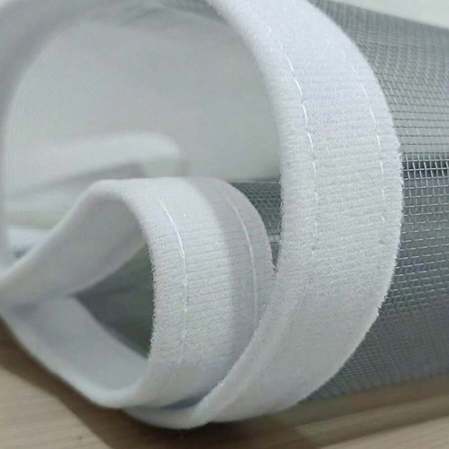 Màn chống muỗi tự dính DIY cho nhà bếp, phòng ngủ, sử dụng được quanh năm, lưới cửa sổ thoáng khí chống côn trùng với lưới màu xám và viền trắng. - Cửa sổ màn hình viền trắng màu xám - Xem 1