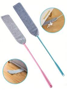1 Set Extendable Microfiber Duster With Extension Pole, Washable & Expandable Duster, Retractable Crevice Cleaner, Dry & Wet Cleaning Brush, Multi-Purpose Duster Suitable For Sofa, Bed, Furniture Bottoms, Cleaning Supplies, Kitchen - Multicolor - View 11