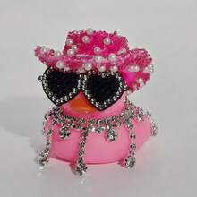 黑色菱形橡胶鸭汽车装饰 - 趣味办公礼物，酷炫仪表盘装饰，适用于汽车配件，黑色鸭身独特设计，耐用PVC材质，易于安装，强烈推荐，汽车装饰，汽车必备，可爱风格汽车配件，摩托车和自行车装饰 - 多色 - 查看 6