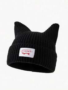 1pc Casual Animal Pattern Cute Street Style Acrylic Knit Hat, Suitable For All Seasons Beanie Fall Outfit - Multicolor - View 14