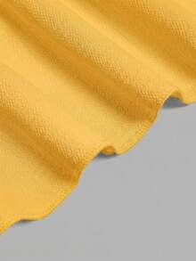 Women's Solid Color Minimalist Versatile Ruffle Hem Skirt Spring - Yellow - View 6