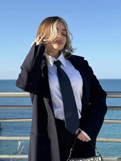 1 pieza Corbata clásica a rayas de uniforme escolar para mujer estudiante, a cuadros ingleses, accesorios de corbata para fiesta de cosplay para mujeres