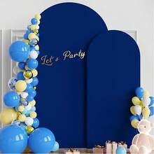 Arco de Casamento Wokceer Backdrop Cover 7,2 pés, 2 conjuntos de Capa Ajustável de Spandex para Arco de Casamento de 6 pés com Parte Superior Redonda, Suporte Chiara Backdrop Cover para Decoração de Festa de Aniversário, Cerimônia e Banquete - Visão 3