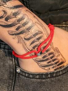 时尚不锈钢手工编织手链男女通用幸运蓝色吊坠情侣手链配饰珠宝礼品 - 彩色 - 查看 10