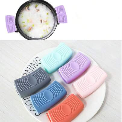 2pcs Silicone Pot Handle Covers, Non-Slip Heat Resistant Pot Holder Grips, Pot Sleeve For Hot Pot, Pans, Skillets, Baking Trays, Suitable For Home, Kitchen, Restaurant, Bakery