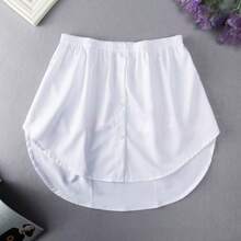 1pc Elastic Waist Extender, Women Shirt Extender, Adjustable Layered Fake Skirt Hem Extender - White - View 1