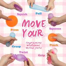 成人减压挤压玩具，迷你慢回弹冰块，桌面焦虑缓解器，便携式压力球，办公室放松礼品 - 多色 - 查看 9